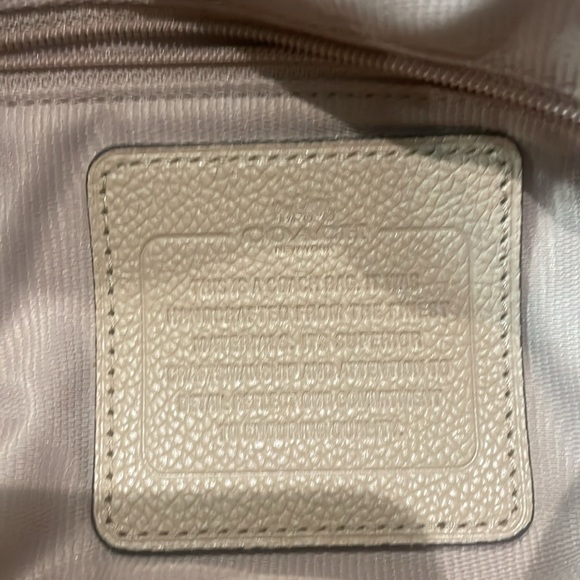 Light tan Coach shoulder purse. Like new, used once. - Picture 6 of 7